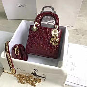 bagsAll Lady Dior mini wine red shiny 1547 - 1