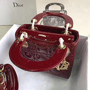 bagsAll Lady Dior mini wine red shiny 1547 - 2