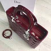 bagsAll Lady Dior Large 32 Red Wine Shiny Silver Tone 1600 - 6
