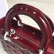 bagsAll Lady Dior Large 32 Red Wine Shiny Silver Tone 1600 - 4