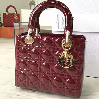 BagsAll Lady Dior 24 Wine Red 1616