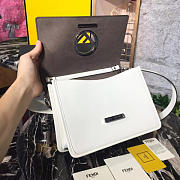 Fendi KanI F Logo White Leather 26cm 1976 - 4