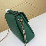 Gucci GG Flap Shoulder Bag On Chain Green BagsAll 5103032 - 5