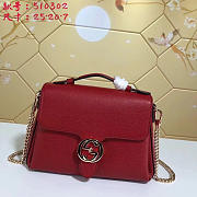 Gucci GG Flap Shoulder Bag On Chain Red BagsAll 5103032 - 1