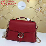 Gucci GG Flap Shoulder Bag On Chain Red BagsAll 5103032 - 2