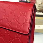 Gucci Padlock 28 Embossed Red Leather 2161 - 5
