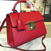 Gucci Padlock 28 Embossed Red Leather 2161 - 4