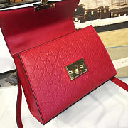 Gucci Padlock 28 Embossed Red Leather 2161 - 3