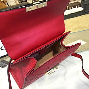 Gucci Padlock 28 Embossed Red Leather 2161 - 2