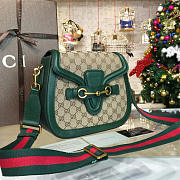 Gucci Lady Web Ophidia Canvas Green Leather 2195 26.5cm  - 3