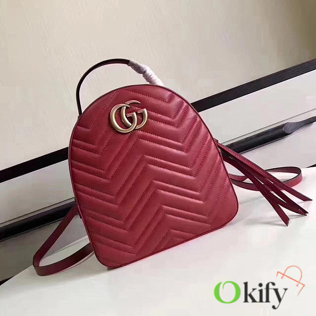 Gucci GG Marmont 22 Backpack Red 2253 - 1