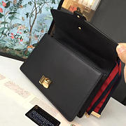 Gucci Sylvie Leather Black Bag Z2344 25cm - 4