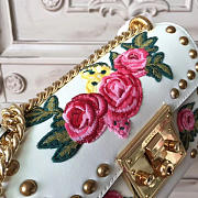 Gucci GG Leather 20 Padlock White Flower 2383 - 5