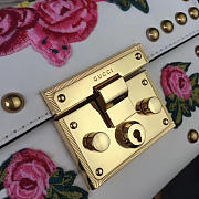Gucci GG Leather 20 Padlock White Flower 2383 - 4
