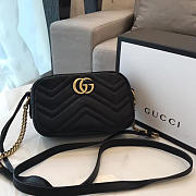 Gucci GG Marmont 18 Matelassé Black Leather 2412 - 2