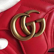 Gucci GG Marmont 26 Matelassé Leather Red ‎443497 - 6