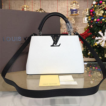 Louis Vuitton CAPUCINES BB White 3448 27cm 