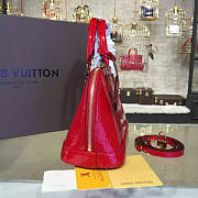 Louis Vuitton Alma BB 25 Red Monogram Vernis Leather M90174 - 3