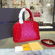 Louis Vuitton Alma BB 25 Red Monogram Vernis Leather M90174 - 5
