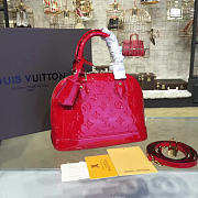 Louis Vuitton Alma BB 25 Red Monogram Vernis Leather M90174 - 6