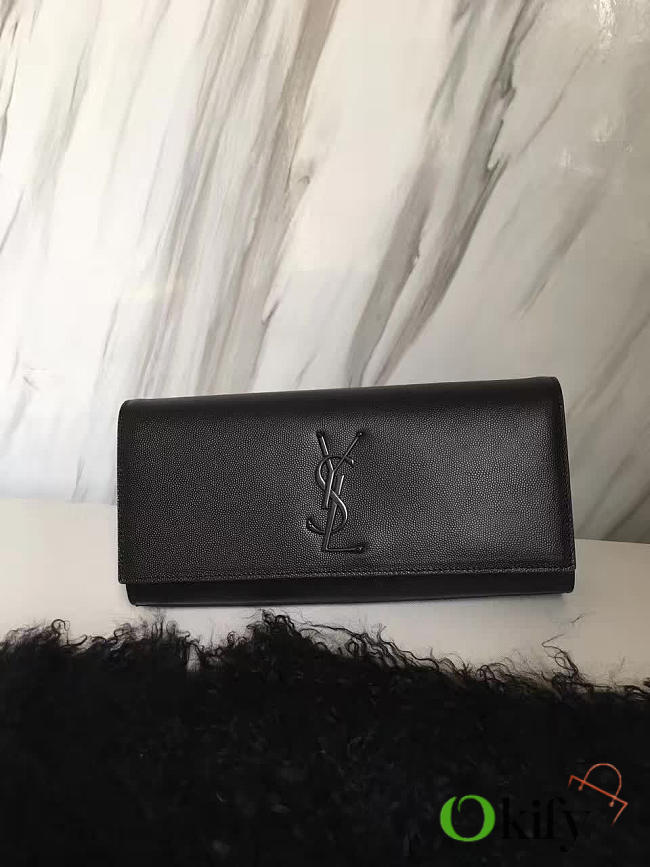 YSL MONOGRAM KATE Clutch GRAIN DE POUDRE EMBOSSED LEATHER BagsAll 4956 - 1