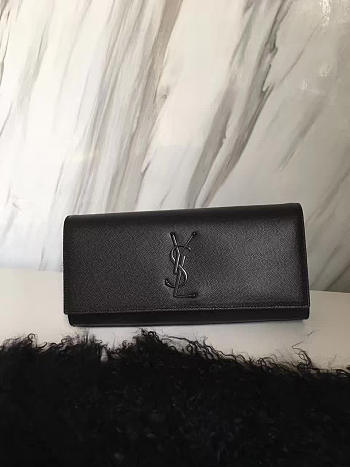 YSL MONOGRAM KATE Clutch GRAIN DE POUDRE EMBOSSED LEATHER BagsAll 4956