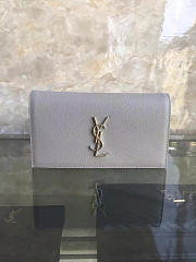 YSL MONOGRAM KATE Clutch GRAIN DE POUDRE EMBOSSED LEATHER BagsAll 4967 - 1