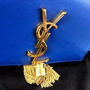 YSL Monogram Kate 17 Blue Leather Tassel BagsAll 4976 - 6