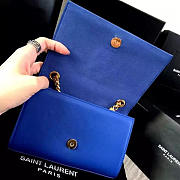 YSL Monogram Kate 17 Blue Leather Tassel BagsAll 4976 - 5