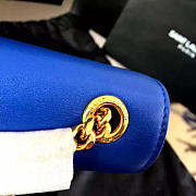YSL Monogram Kate 17 Blue Leather Tassel BagsAll 4976 - 2