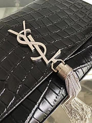 YSL Monogram Kate Sliver Tassel In Embossed Cocodile Shiny Leather BagsAll 5033 - 6