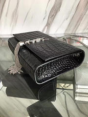 YSL Monogram Kate Sliver Tassel In Embossed Cocodile Shiny Leather BagsAll 5033 - 5
