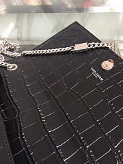 YSL Monogram Kate Sliver Tassel In Embossed Cocodile Shiny Leather BagsAll 5033 - 4