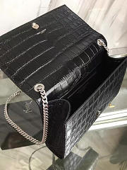 YSL Monogram Kate Sliver Tassel In Embossed Cocodile Shiny Leather BagsAll 5033 - 3