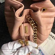 Chanel Lambskin Drawstring Bucket Bag Pink BagsAll A91885 VS06999 - 2