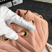 Chanel Lambskin Drawstring Bucket Bag Pink BagsAll A91885 VS06999 - 4