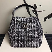Chanel Black/White Tweed Bucket Bag bagsAll A13042 VS05802 - 1