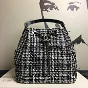 Chanel Black/White Tweed Bucket Bag bagsAll A13042 VS05802 - 6