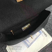 Chanel Grained Calfskin Large Top Handle Flap Bag Black A93757 28cm - 2