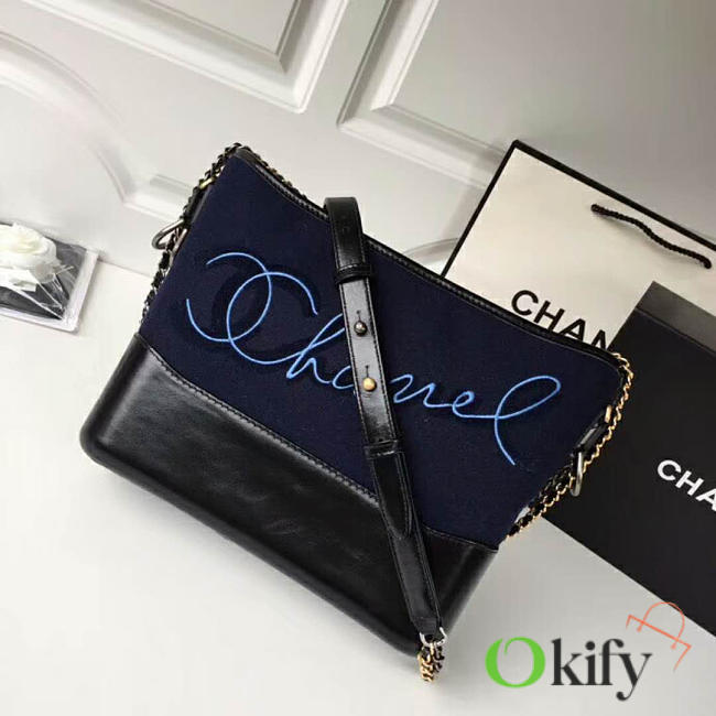 CHANEL'S GABRIELLE Large Hobo Bag 28 Navy Blue - 1