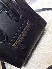 BagsAll Celine Nano Luggage Shoulder Bag In black Smooth Calfskin 1008 20cm  - 3