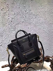 BagsAll Celine Nano Luggage Shoulder Bag In black Smooth Calfskin 1008 20cm  - 5
