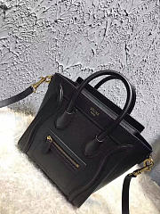 BagsAll Celine Nano Luggage Shoulder Bag In black Smooth Calfskin 1008 20cm  - 6