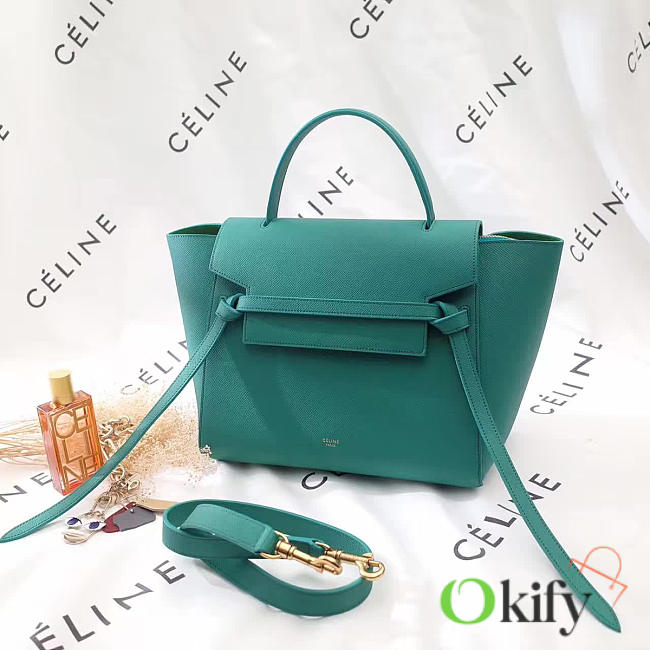 BagsAll Celine Belt Bag Tiffany Blue Calfskin Z1192 27cm - 1