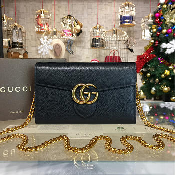 Gucci GG Marmont Black Leather 2186