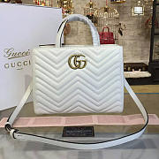 Gucci GG Marmont 35 Matelassé White Tote 2231 - 1