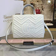Gucci GG Marmont 35 Matelassé White Tote 2231 - 4