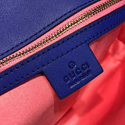 Gucci GG Marmont Matelassé Velvet Leather 26 Navy Blue 2539 - 4
