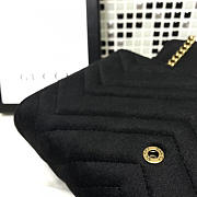 Gucci GG Marmont Velvet Leather WOC Black 2560 20cm  - 6