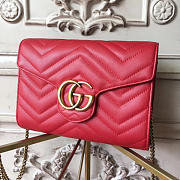 Gucci GG Marmont 20 Mini Chain Bag Red 2590 - 3